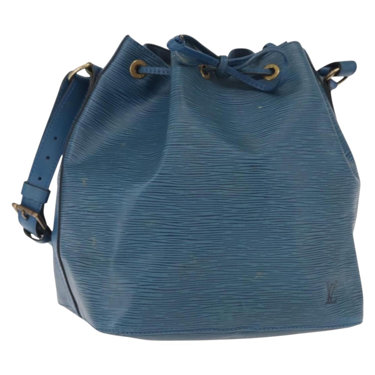 LOUIS VUITTON Epi Petit Noe Shoulder Bag Blue M44105 LV Auth 164271