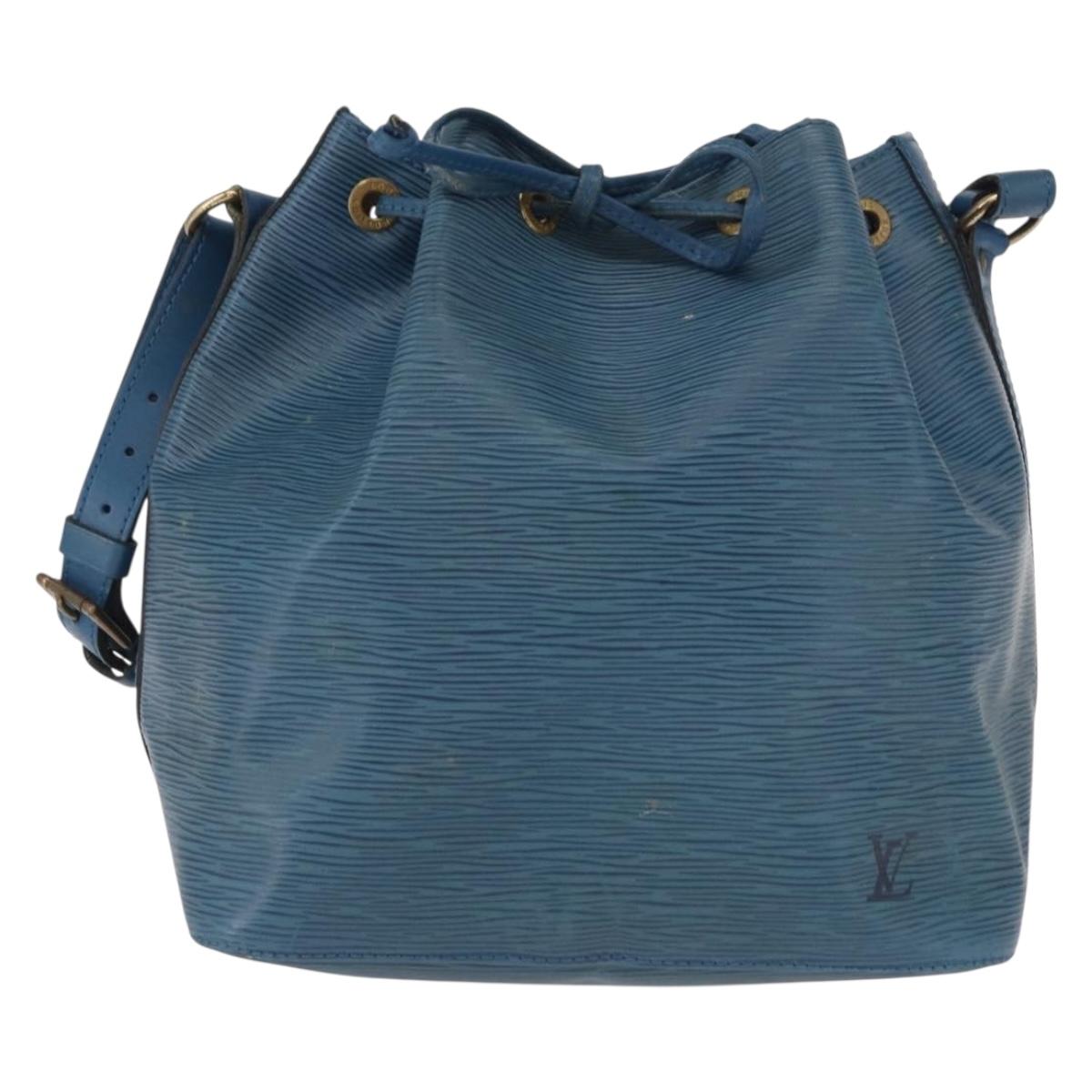 LOUIS VUITTON Epi Petit Noe Shoulder Bag Blue M44105 LV Auth 164271