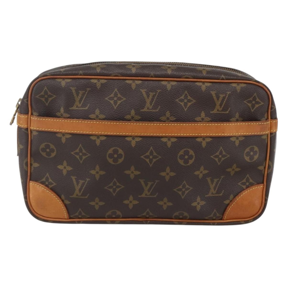 LOUIS VUITTON Monogram Compiegne 28 Clutch Bag M51845 LV Auth 164275