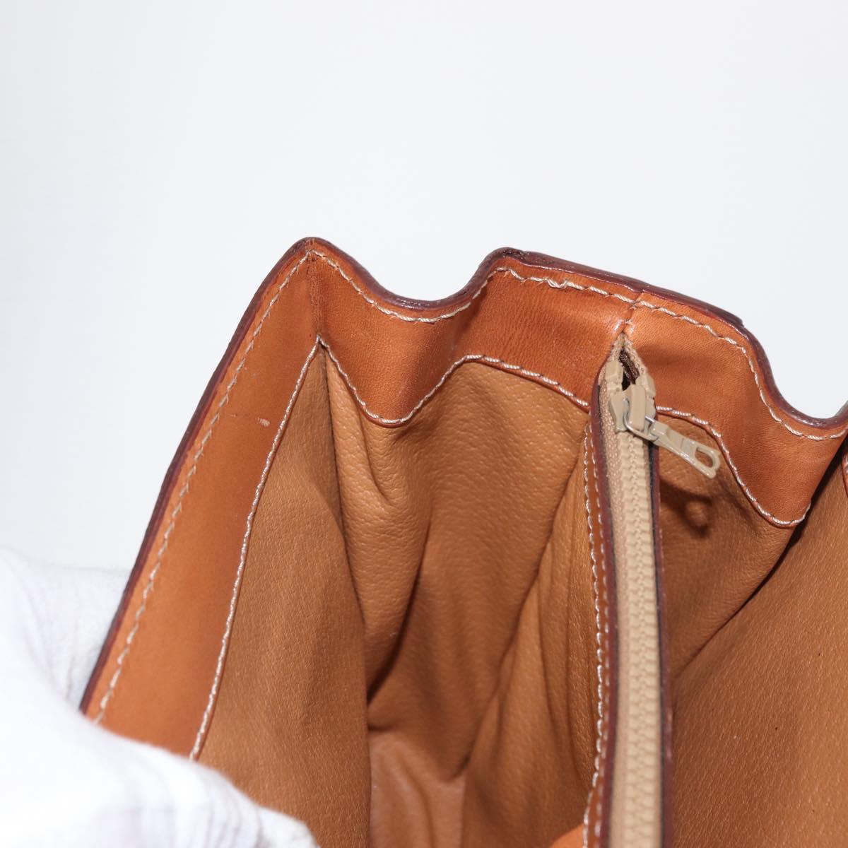 CELINE Macadam Canvas Hand Bag PVC Leather Brown Gold Auth 164277