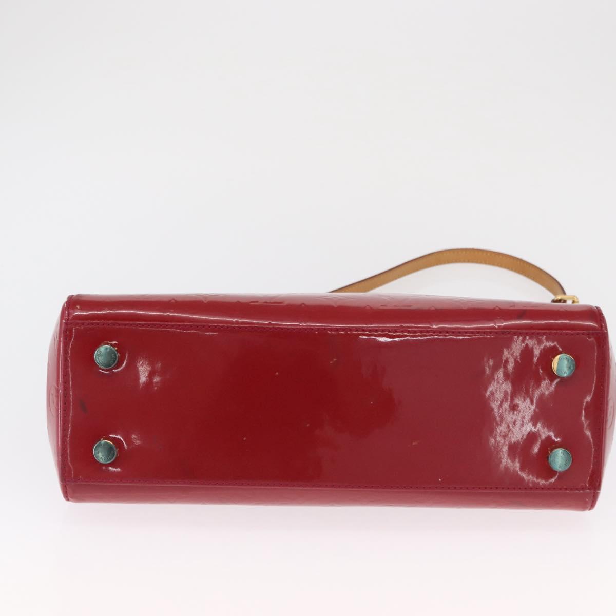 LOUIS VUITTON Vernis Blair MM Hand Bag 2way Rouge Grunadine M90179 Auth 164286