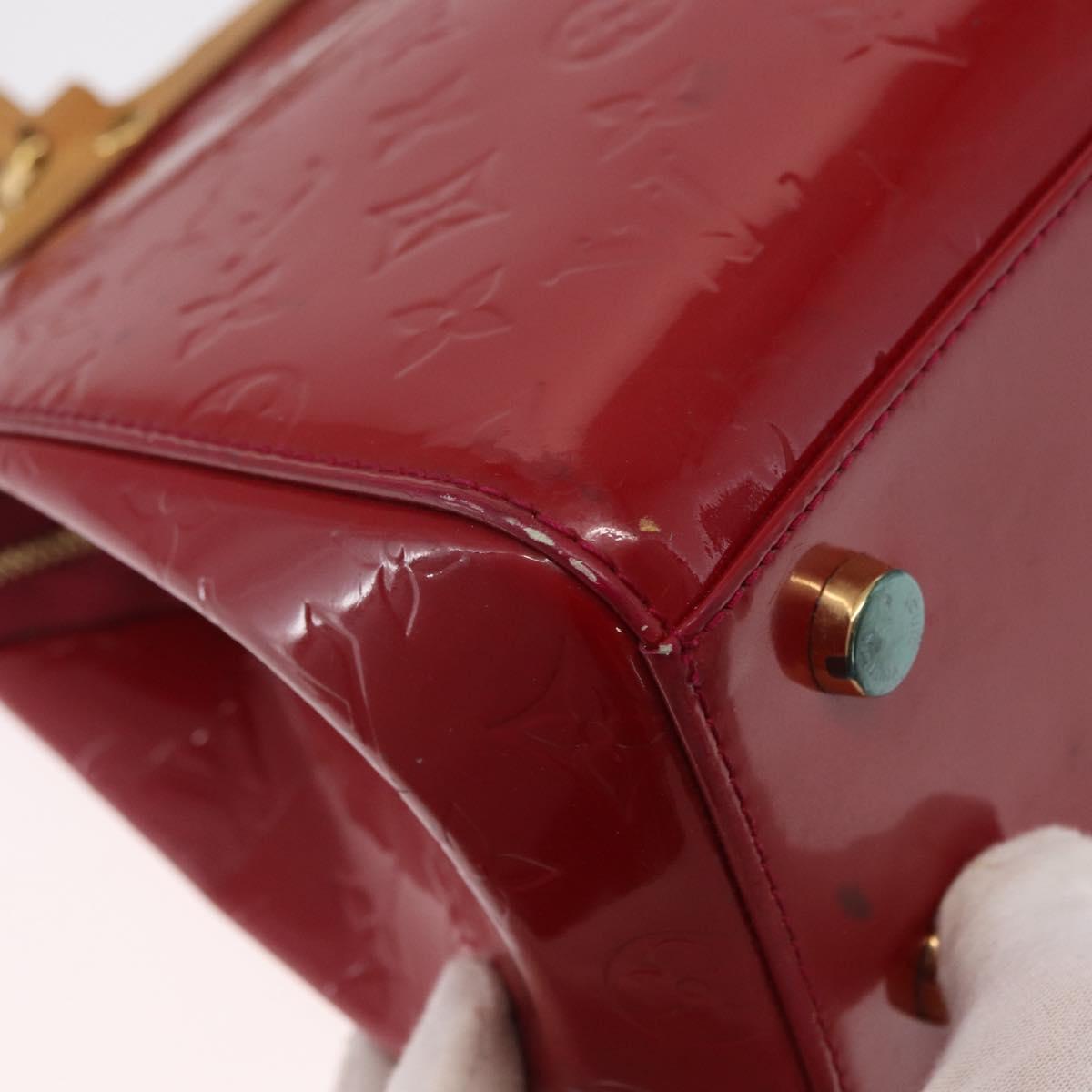LOUIS VUITTON Vernis Blair MM Hand Bag 2way Rouge Grunadine M90179 Auth 164286