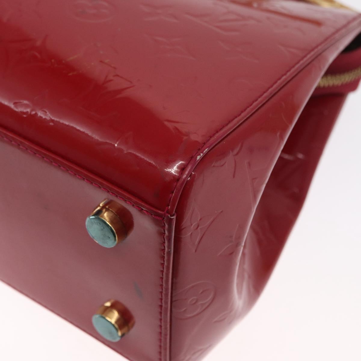 LOUIS VUITTON Vernis Blair MM Hand Bag 2way Rouge Grunadine M90179 Auth 164286