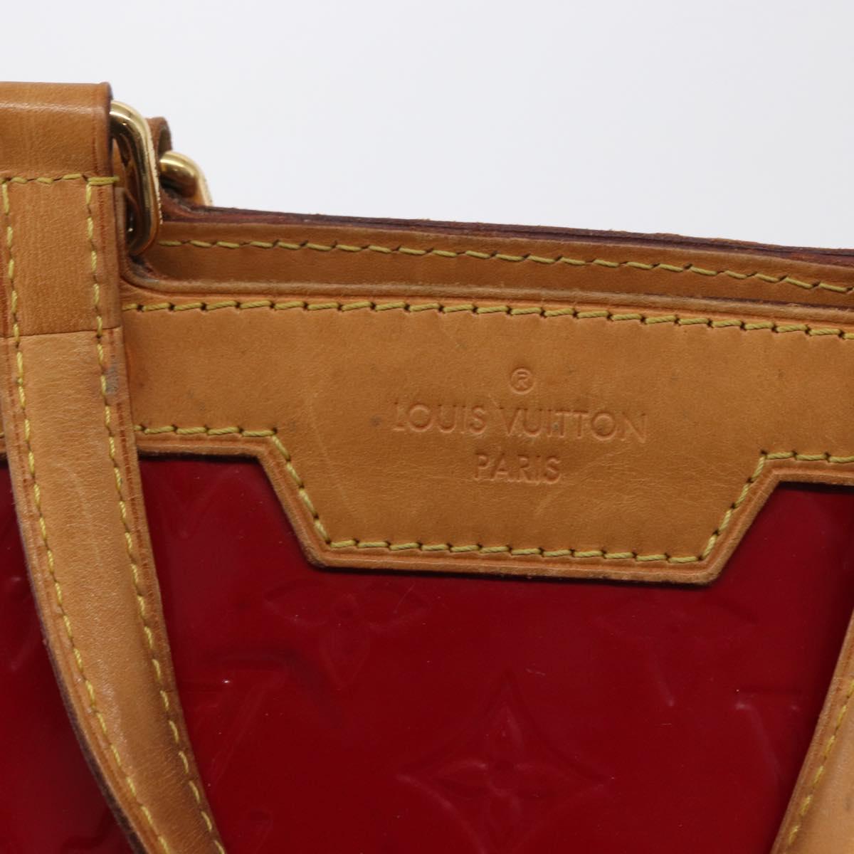 LOUIS VUITTON Vernis Blair MM Hand Bag 2way Rouge Grunadine M90179 Auth 164286