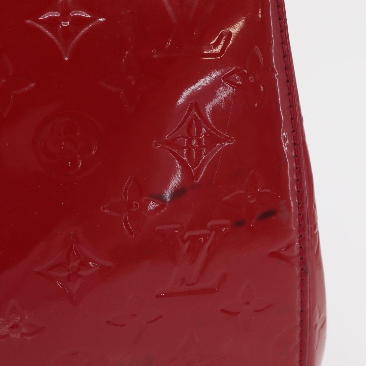 LOUIS VUITTON Vernis Blair MM Hand Bag 2way Rouge Grunadine M90179 Auth 164286