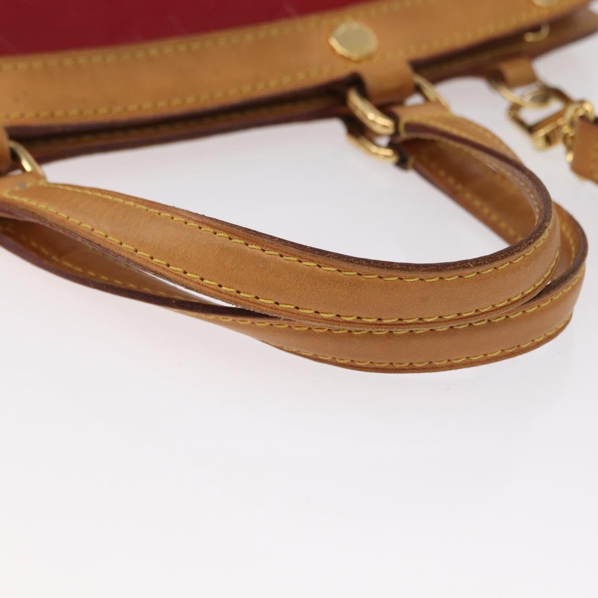 LOUIS VUITTON Vernis Blair MM Hand Bag 2way Rouge Grunadine M90179 Auth 164286