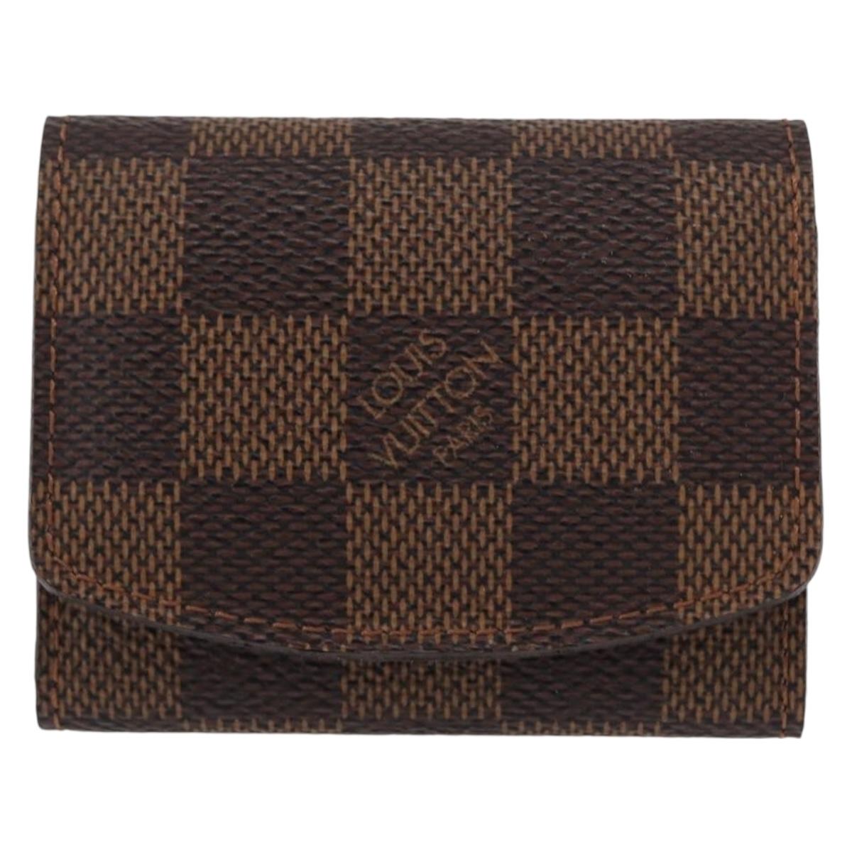 LOUIS VUITTON Damier Ebene Bouton De Manchette Case Cuff Case LV Auth 164291