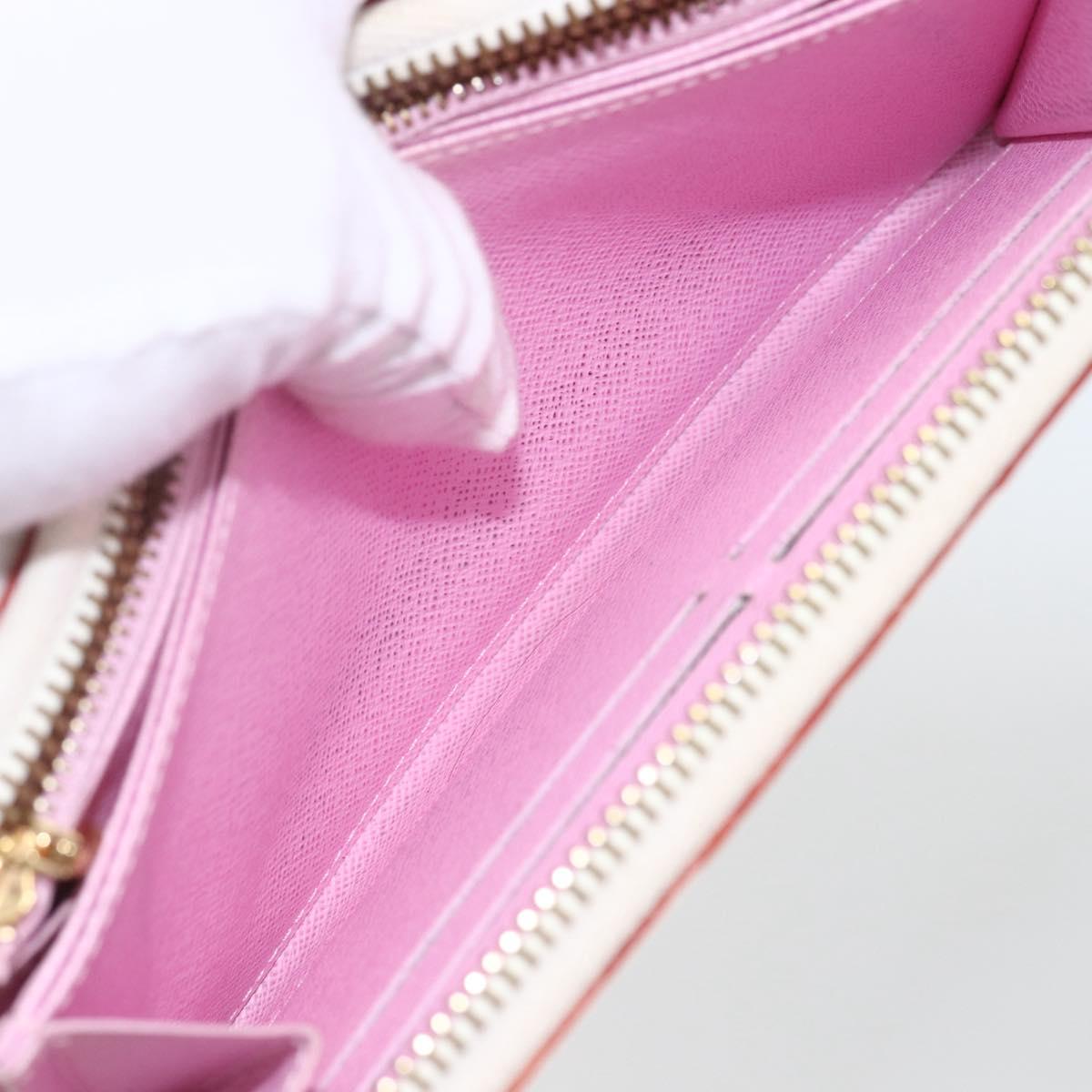 LOUIS VUITTON Monogram Multicolor Zippy Wallet White M60241 LV Auth 164297