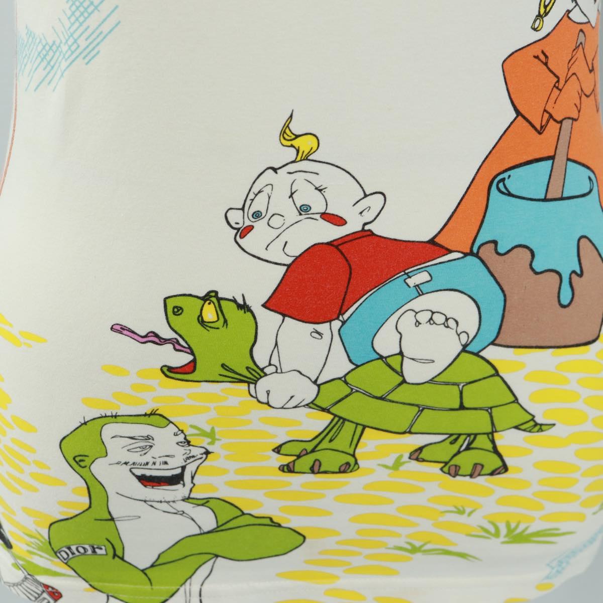 Christian Dior Galliano Period Short Sleeved T Shirt Cotton White Auth 164303M