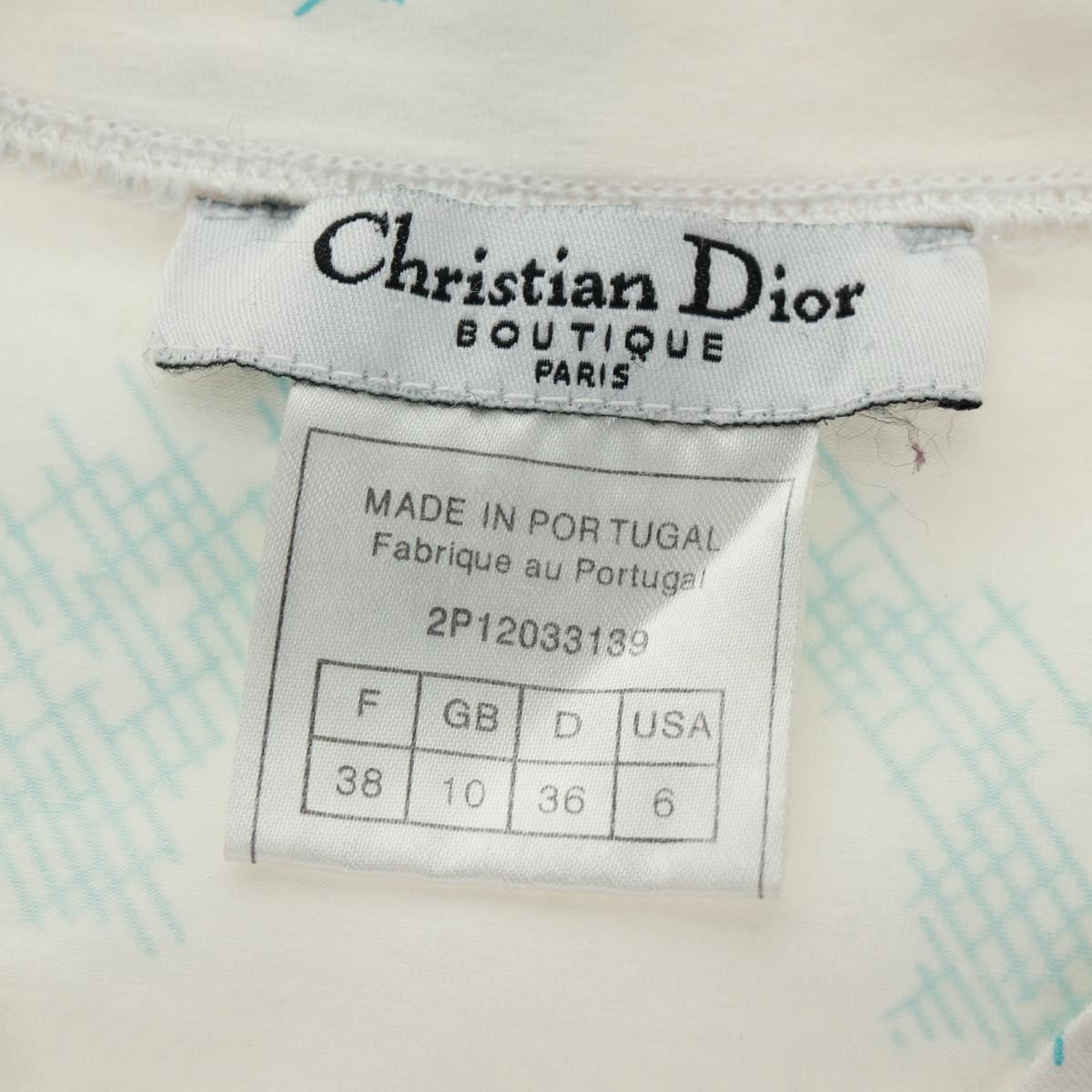 Christian Dior Galliano Period Short Sleeved T Shirt Cotton White Auth 164303M