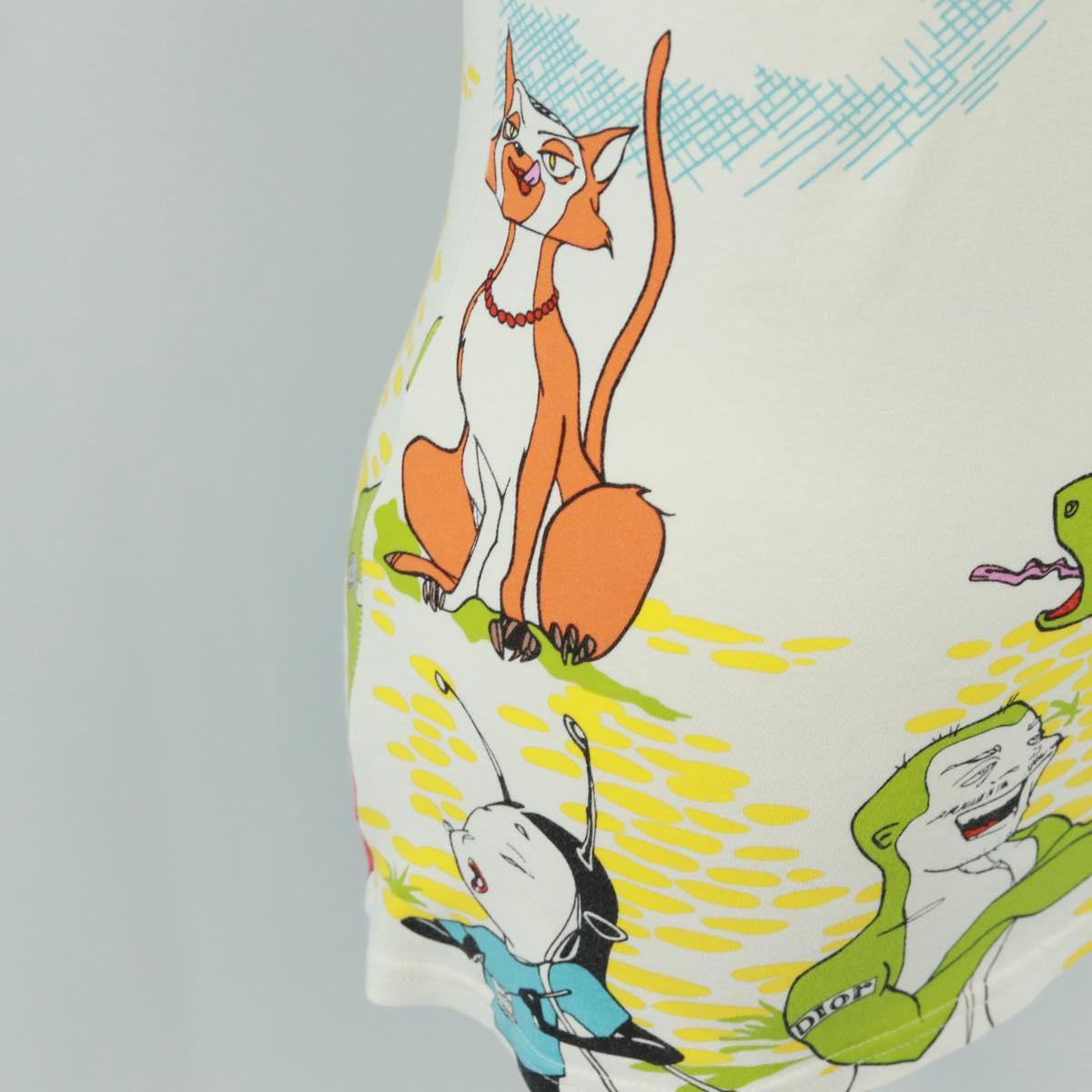 Christian Dior Galliano Period Short Sleeved T Shirt Cotton White Auth 164303M