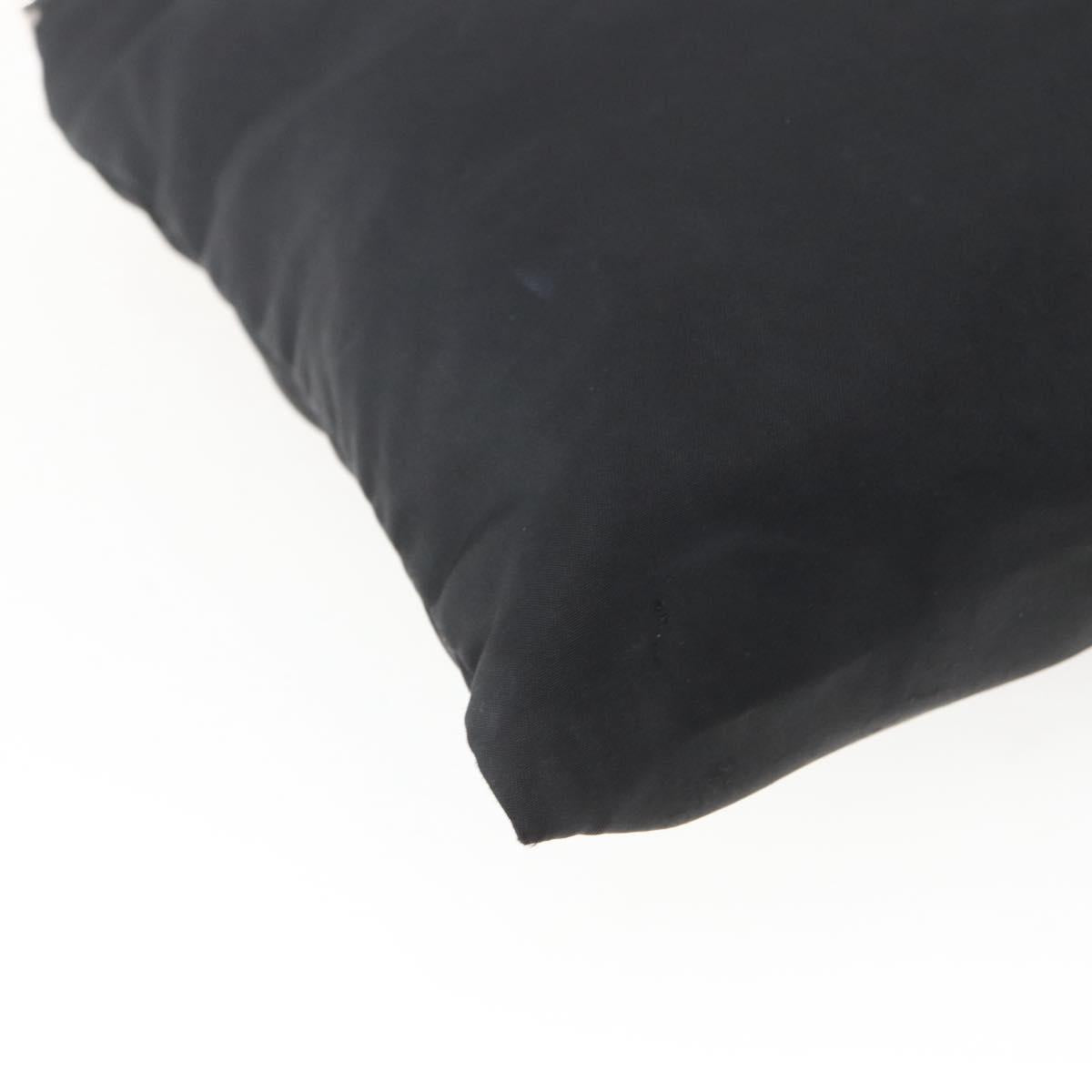 PRADA Shoulder Bag Nylon Black Silver Auth 164309