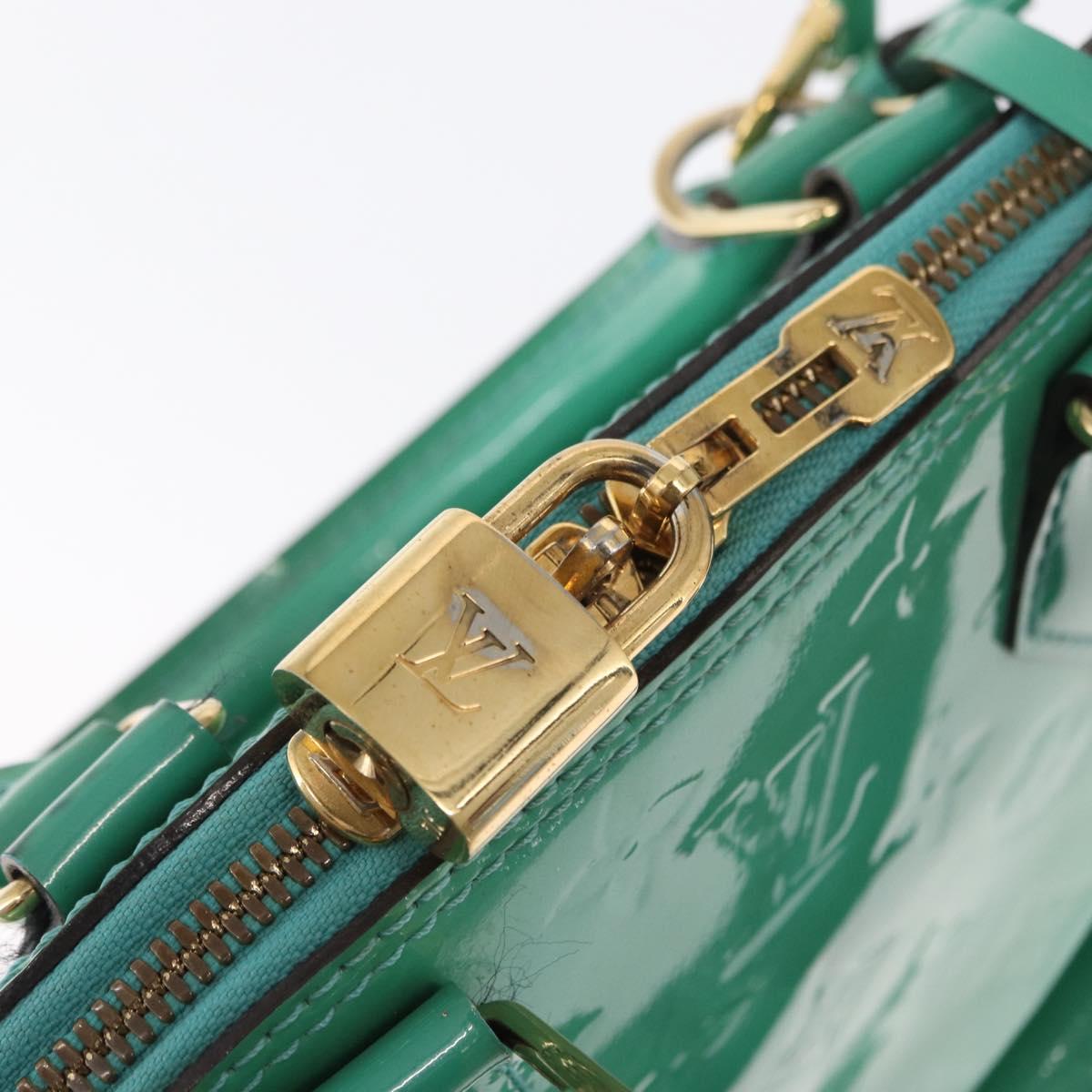LOUIS VUITTON Monogram Vernis Alma BB Hand Bag Tyu Luco Words M90302 Auth 164314
