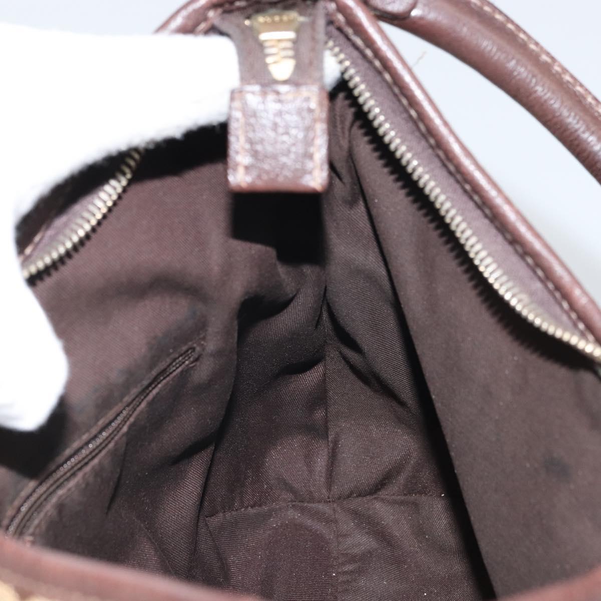 GUCCI GG Canvas Abbey Shoulder Bag Beige Gold 130738 Auth 164315