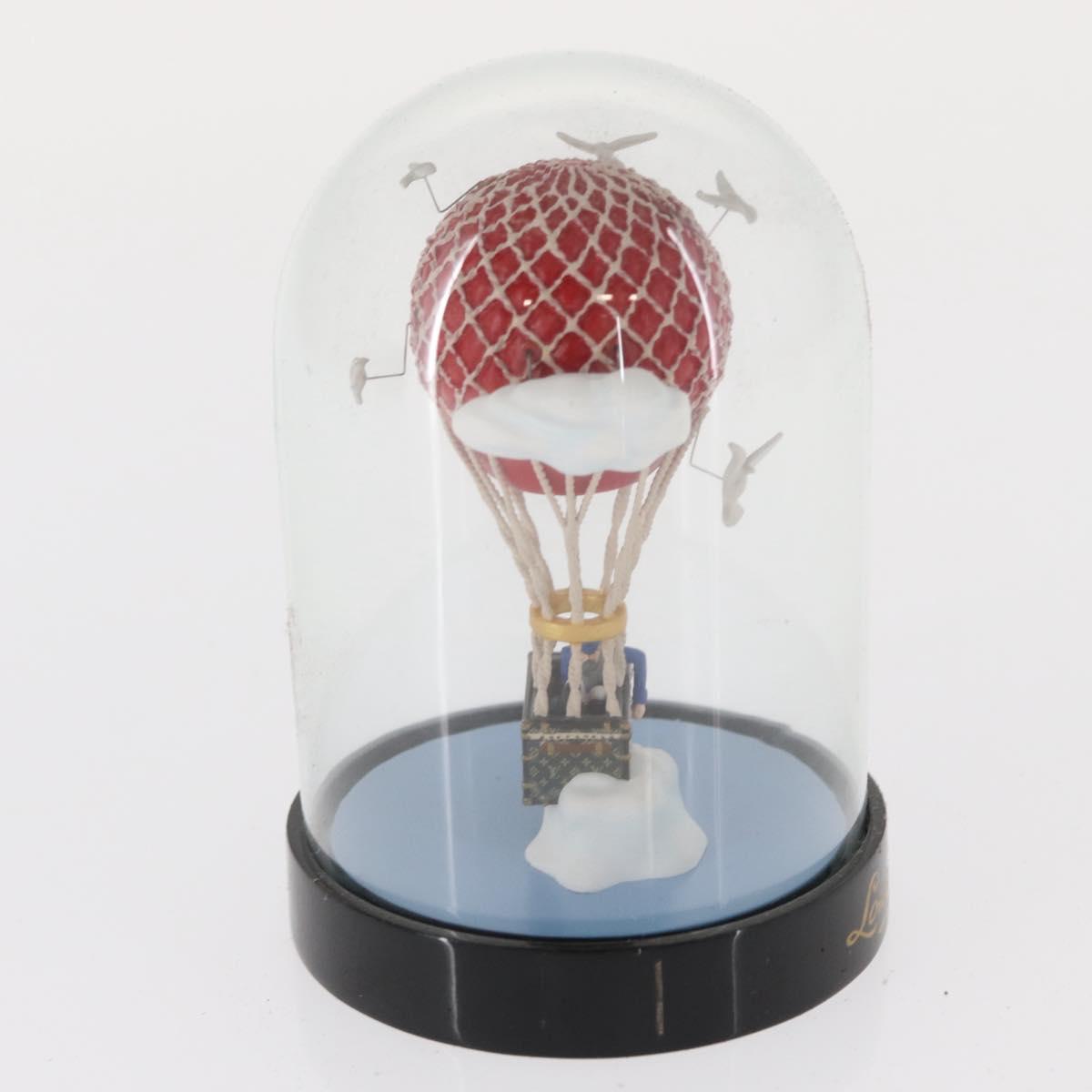 LOUIS VUITTON Maruaero Glass Dome 2013 Christmas Only Snow Globe Red Auth 164316