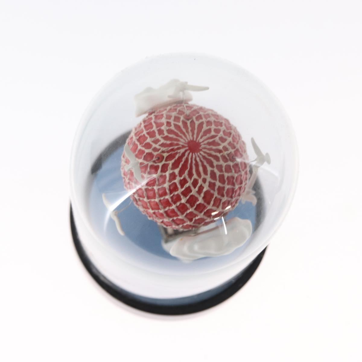 LOUIS VUITTON Maruaero Glass Dome 2013 Christmas Only Snow Globe Red Auth 164316