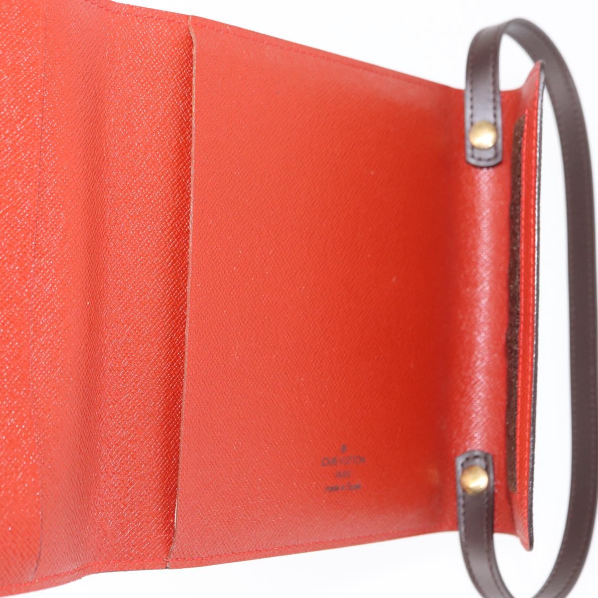 LOUIS VUITTON Damier Ebene CD Holder Pouch N62935 LV Auth 164320