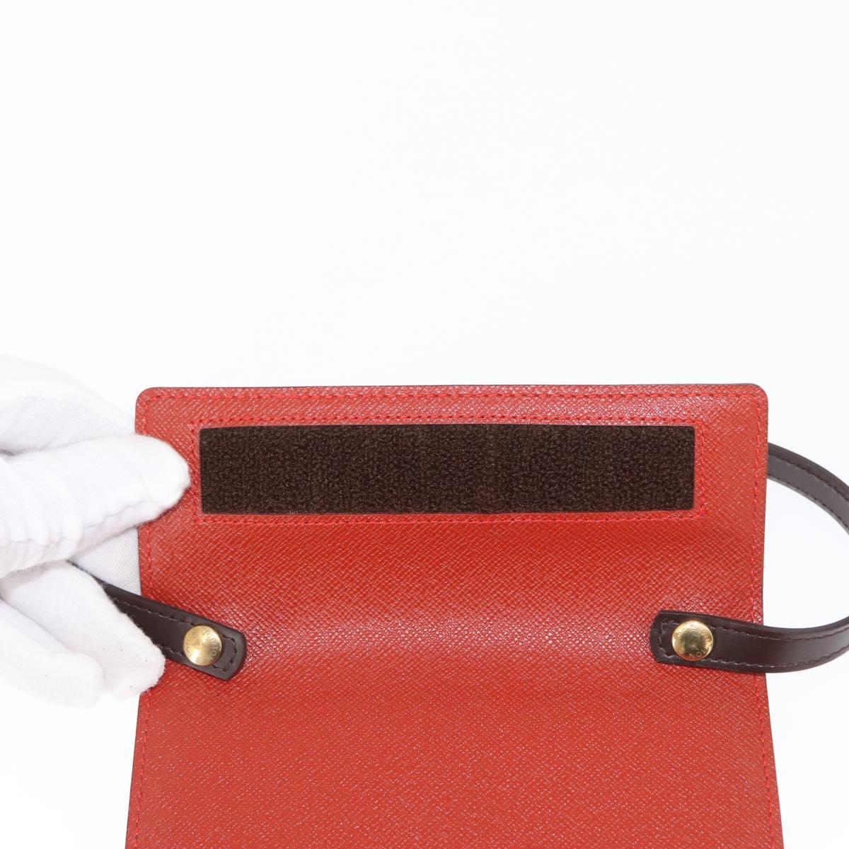LOUIS VUITTON Damier Ebene CD Holder Pouch N62935 LV Auth 164320