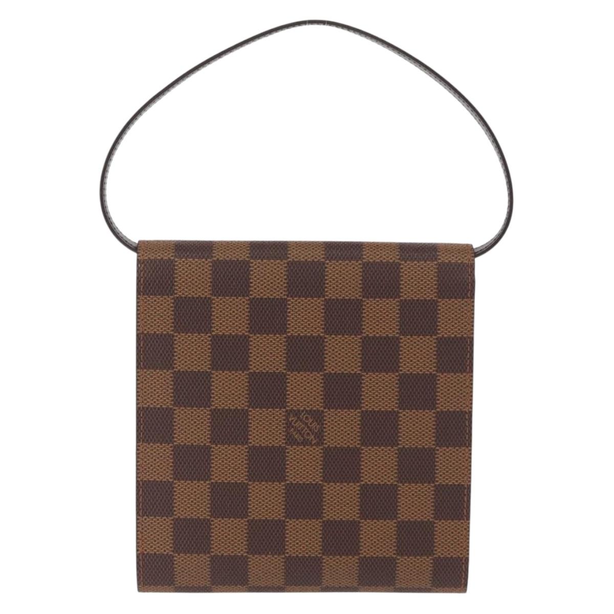 LOUIS VUITTON Damier Ebene CD Holder Pouch N62935 LV Auth 164320