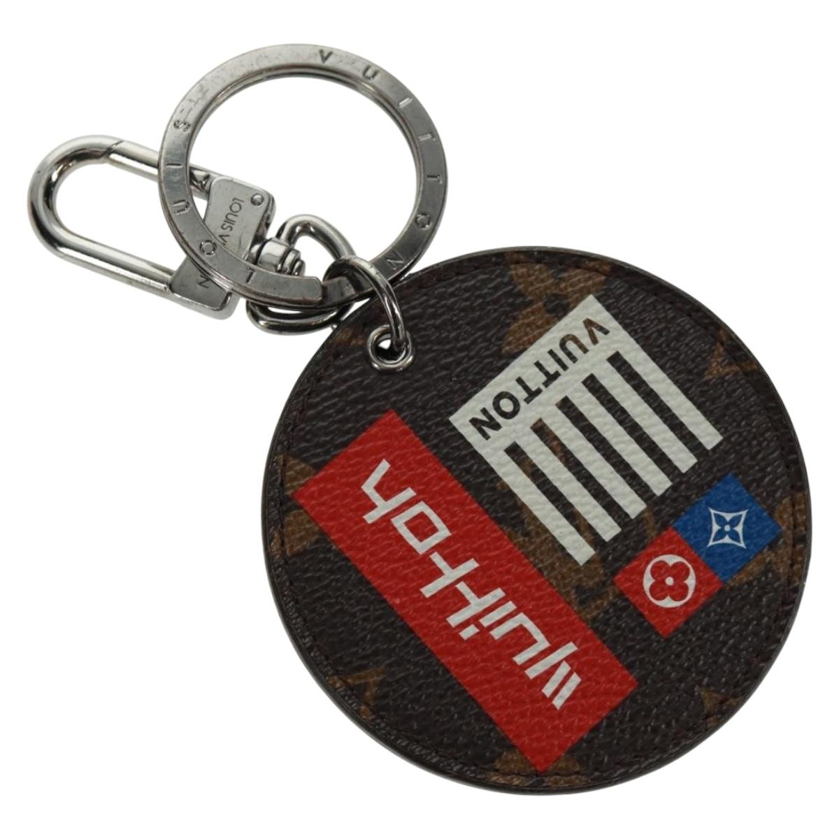 LOUIS VUITTON Monogram Porte Cles Round Monogram Logo Charm M68300 Auth 164330V