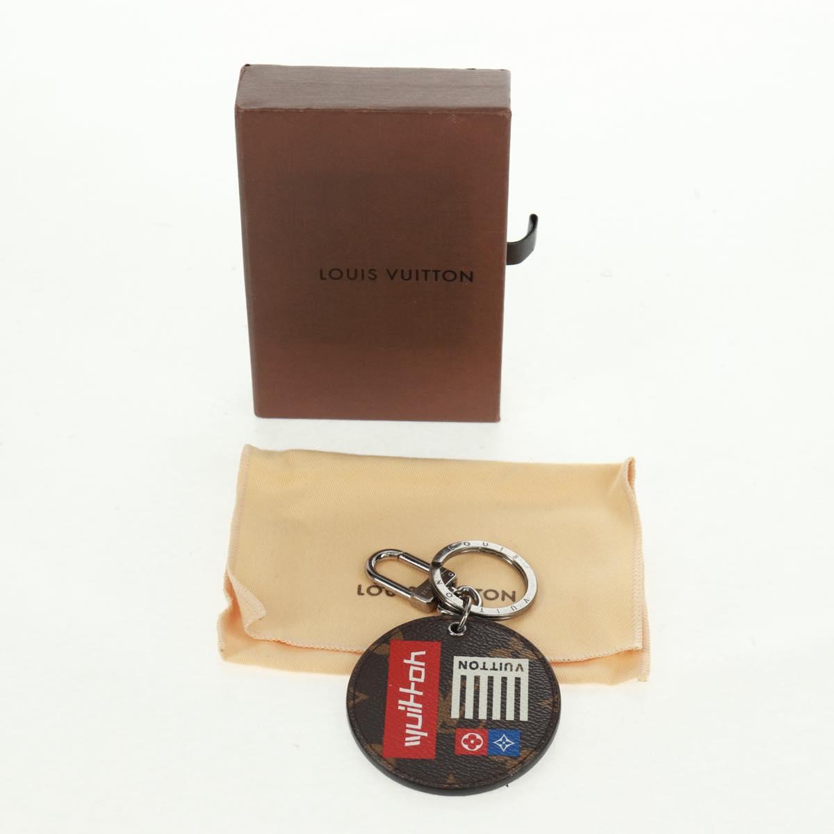 LOUIS VUITTON Monogram Porte Cles Round Monogram Logo Charm M68300 Auth 164330V