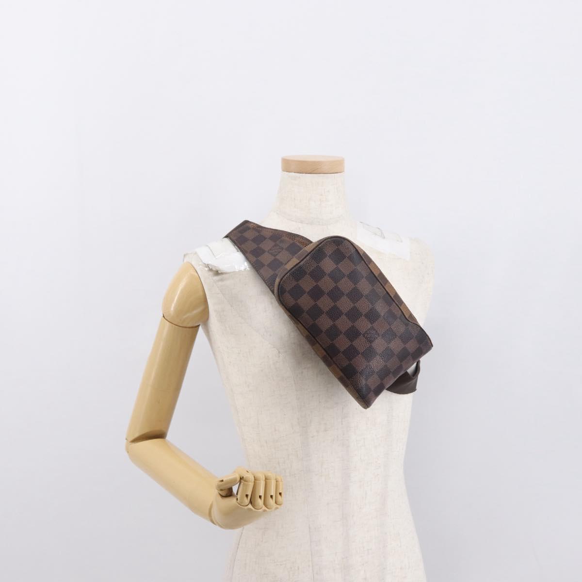 LOUIS VUITTON Damier Ebene Geronimos Shoulder Bag N51994 LV Auth 164331