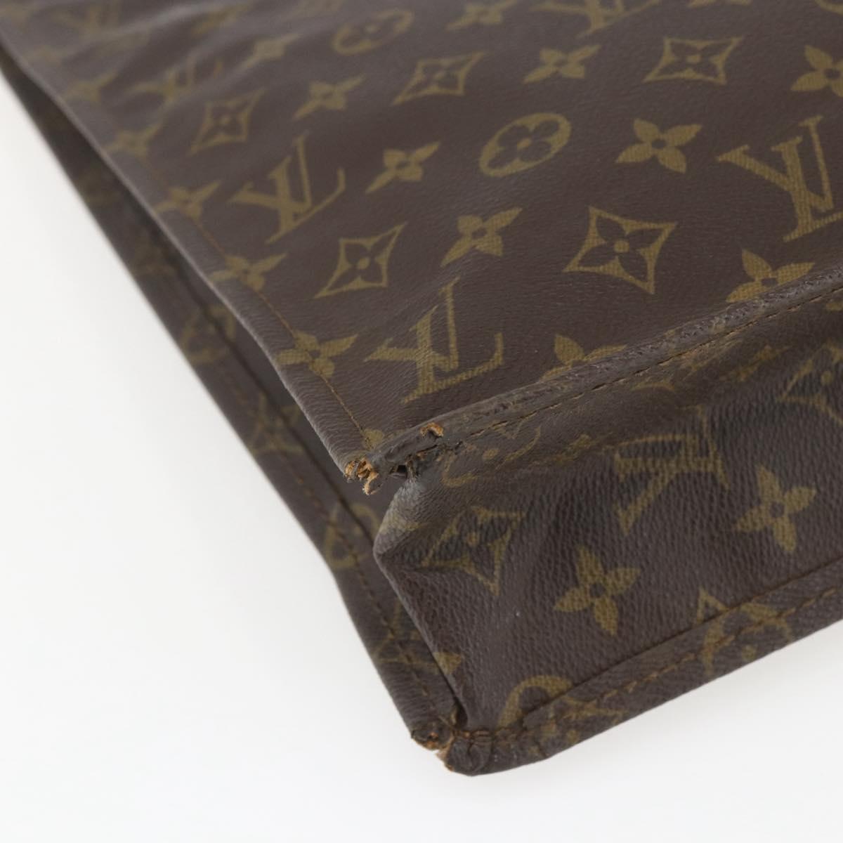 LOUIS VUITTON Monogram Sac Plat Hand Bag M51140 LV Auth 164332