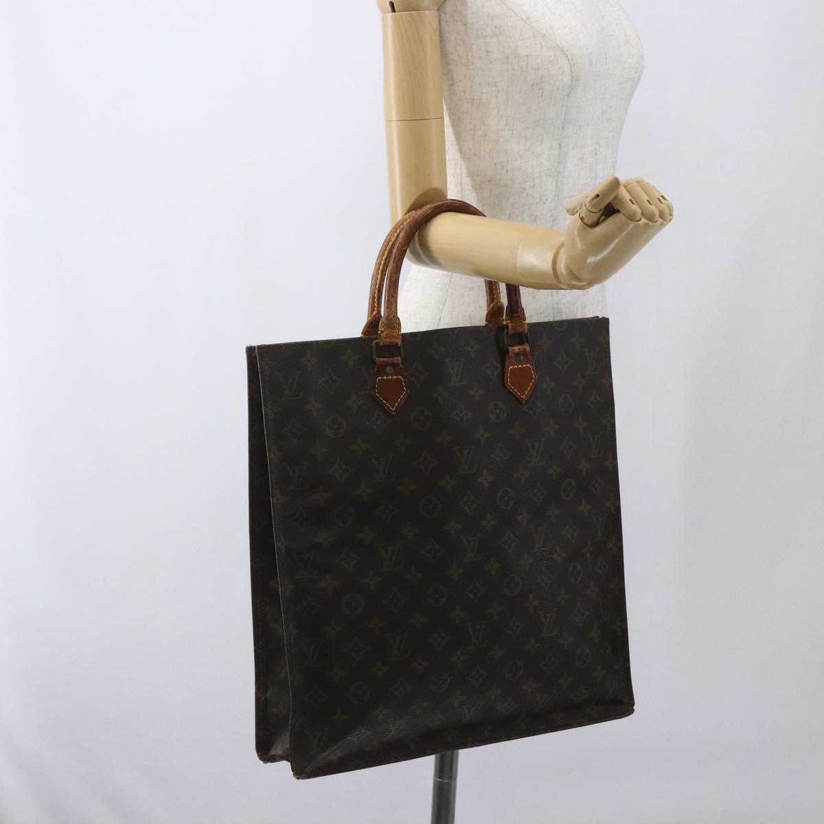 LOUIS VUITTON Monogram Sac Plat Hand Bag M51140 LV Auth 164332