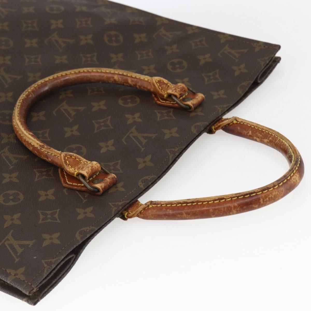 LOUIS VUITTON Monogram Sac Plat Hand Bag M51140 LV Auth 164332