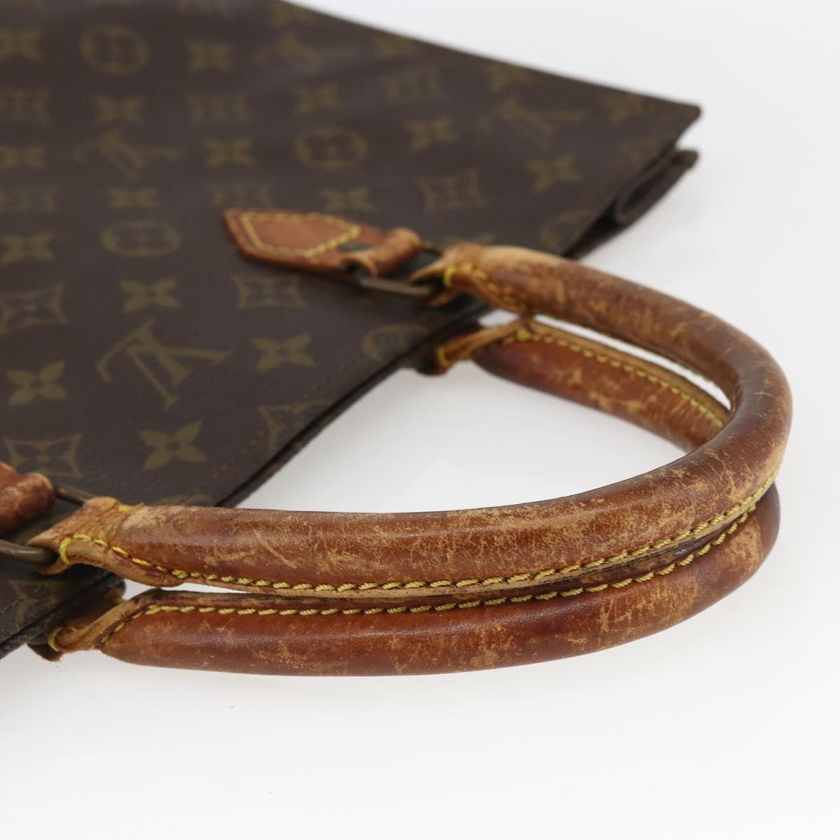 LOUIS VUITTON Monogram Sac Plat Hand Bag M51140 LV Auth 164332