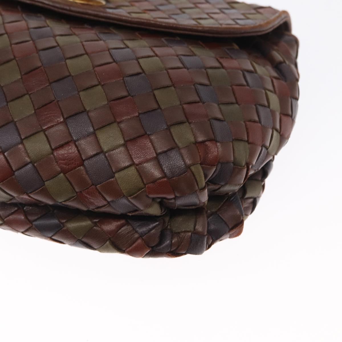 BOTTEGA VENETA INTRECCIATO Hand Bag Leather Brown Auth 164335