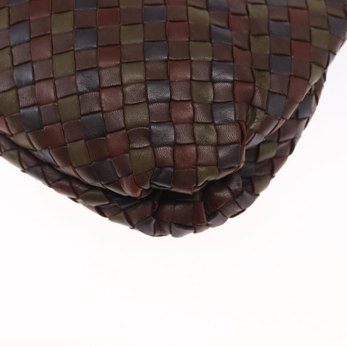 BOTTEGA VENETA INTRECCIATO Hand Bag Leather Brown Auth 164335