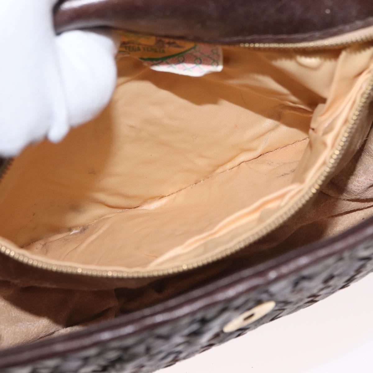 BOTTEGA VENETA INTRECCIATO Hand Bag Leather Brown Auth 164335