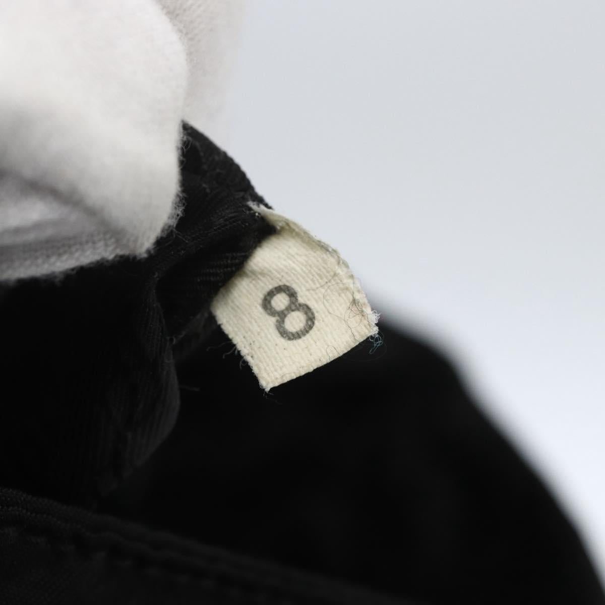 PRADA Shoulder Bag Nylon Black Silver Auth 164345