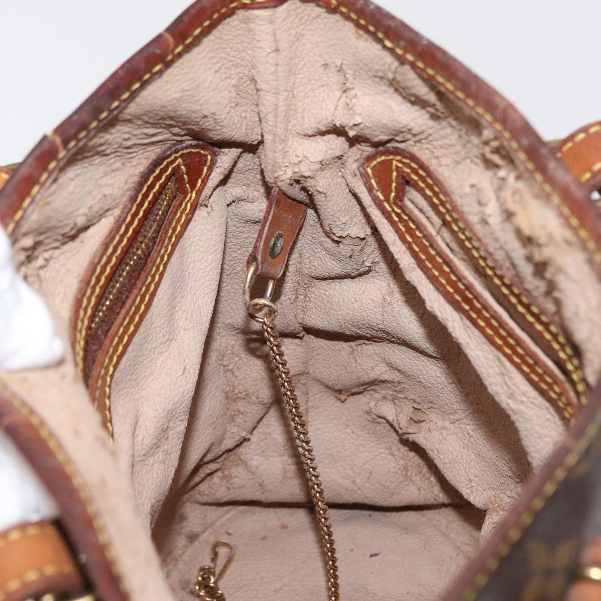 LOUIS VUITTON Monogram Bucket PM Shoulder Bag M42238 LV Auth 164359
