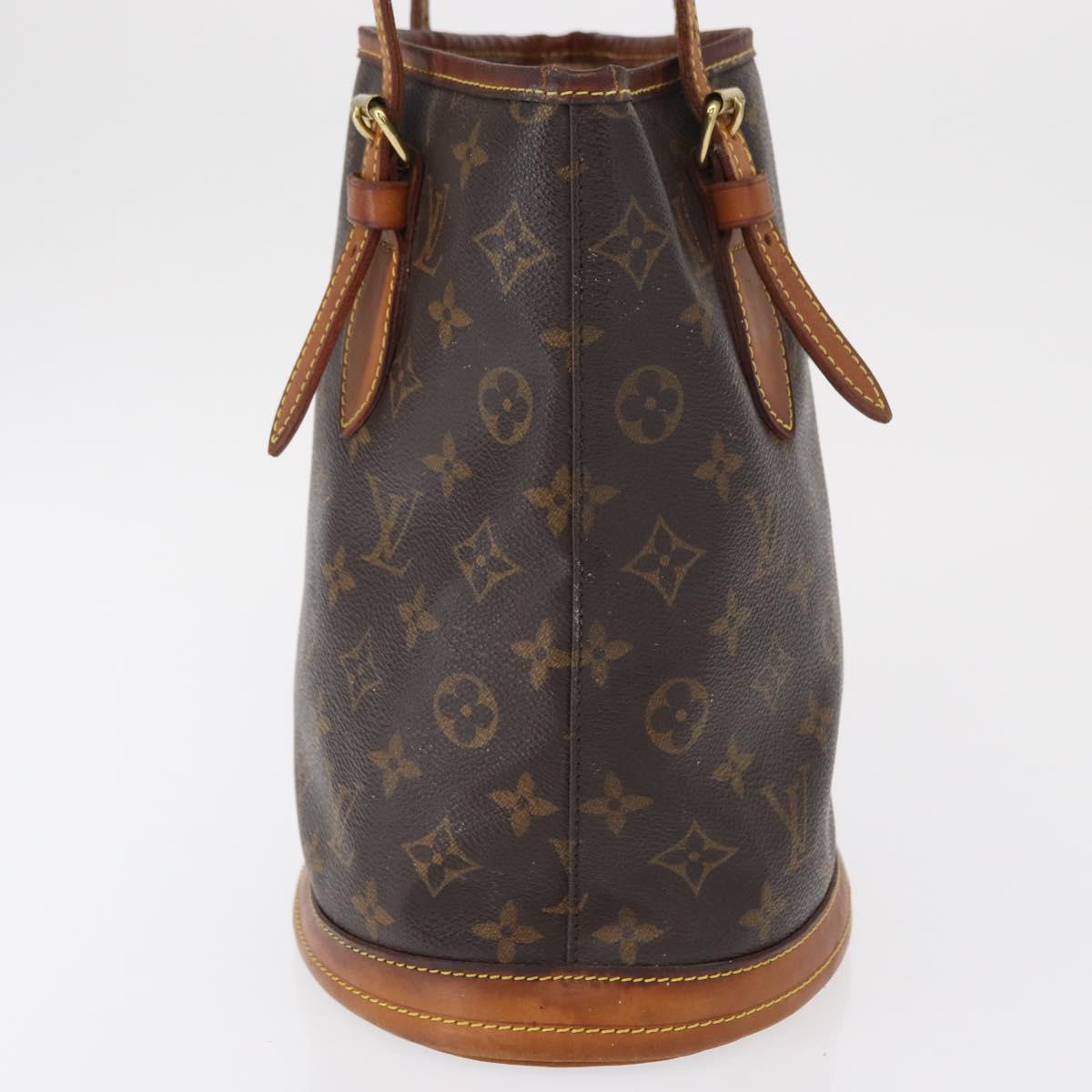 LOUIS VUITTON Monogram Bucket PM Shoulder Bag M42238 LV Auth 164359
