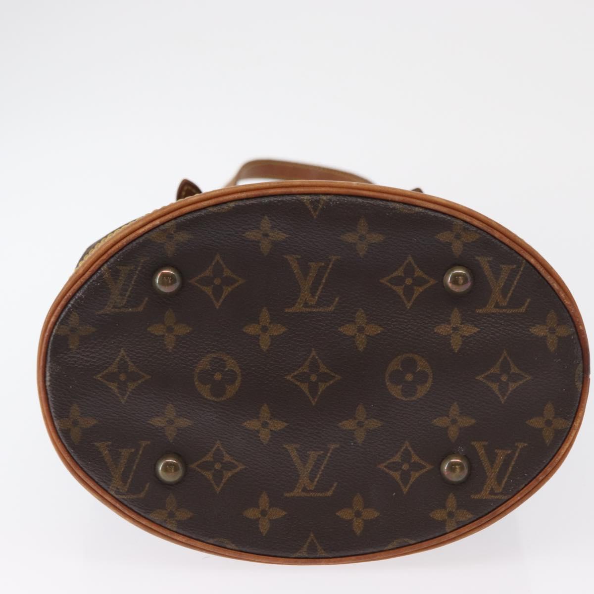 LOUIS VUITTON Monogram Bucket PM Shoulder Bag M42238 LV Auth 164359