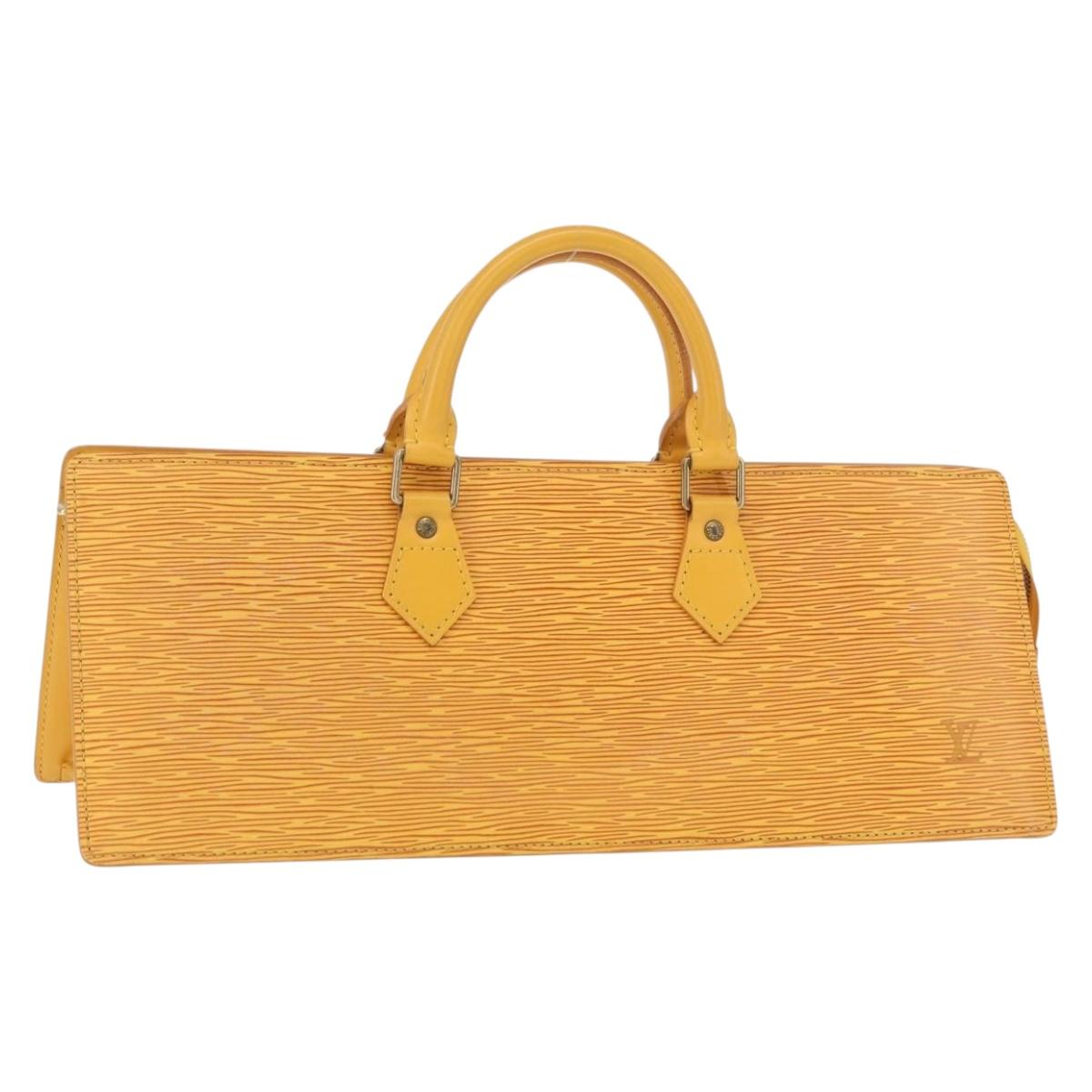 LOUIS VUITTON Epi Sac Triangle Hand Bag Yellow M52099 LV Auth 164363