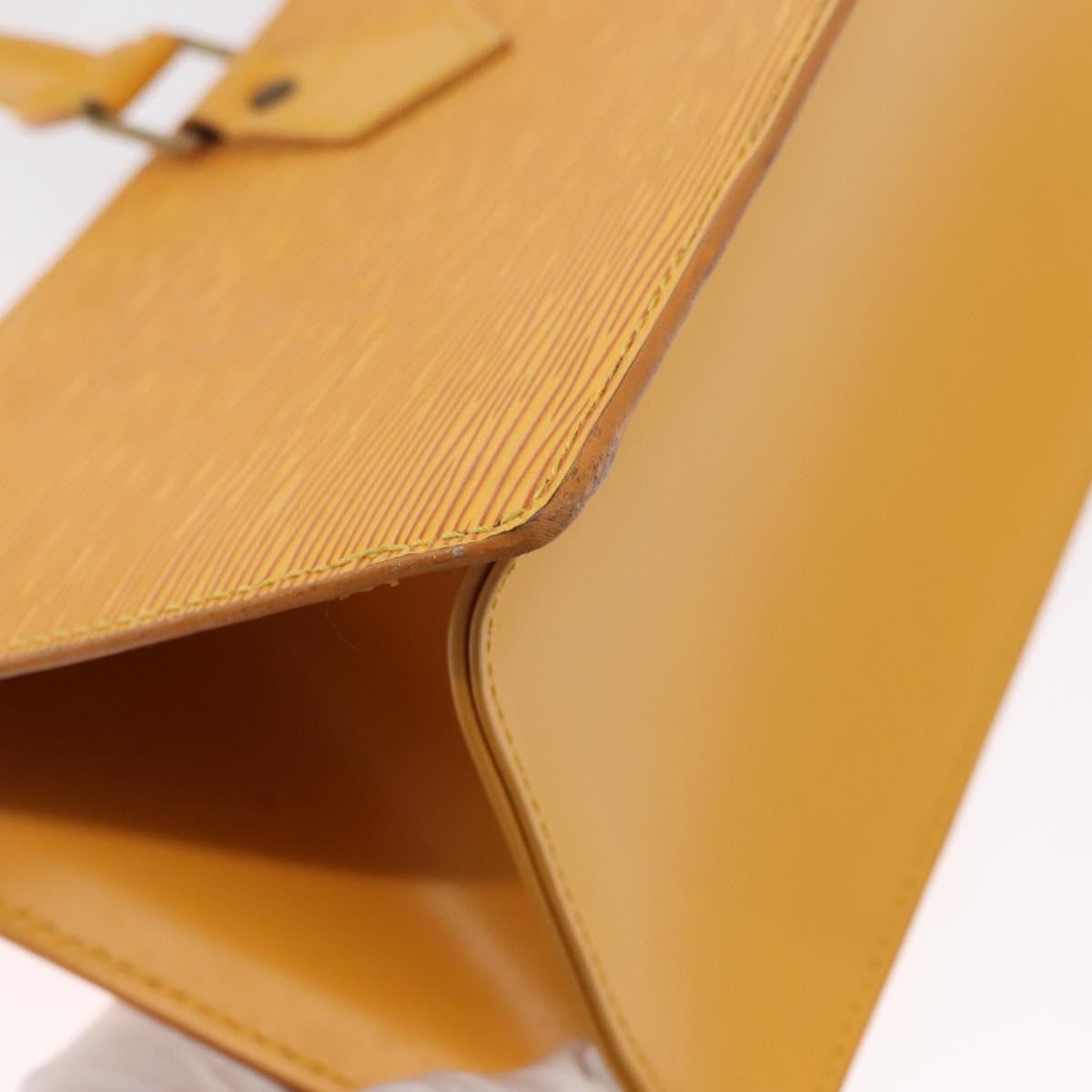LOUIS VUITTON Epi Sac Triangle Hand Bag Yellow M52099 LV Auth 164363