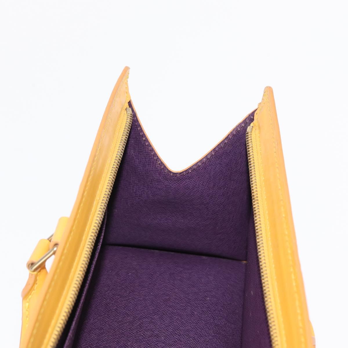 LOUIS VUITTON Epi Sac Triangle Hand Bag Yellow M52099 LV Auth 164363