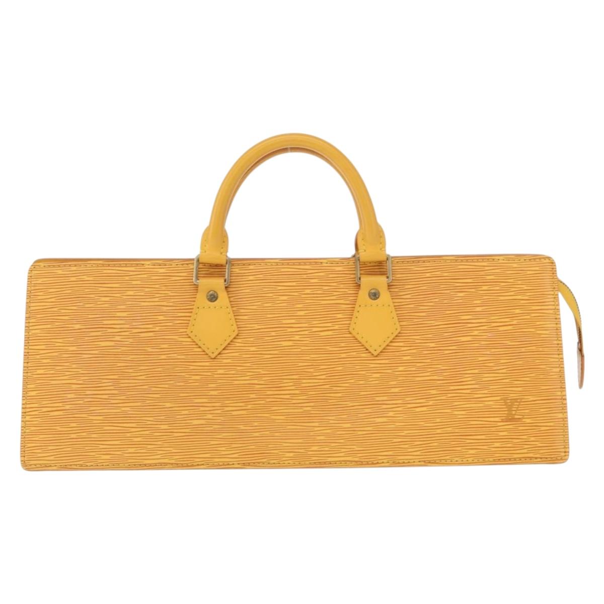 LOUIS VUITTON Epi Sac Triangle Hand Bag Yellow M52099 LV Auth 164363