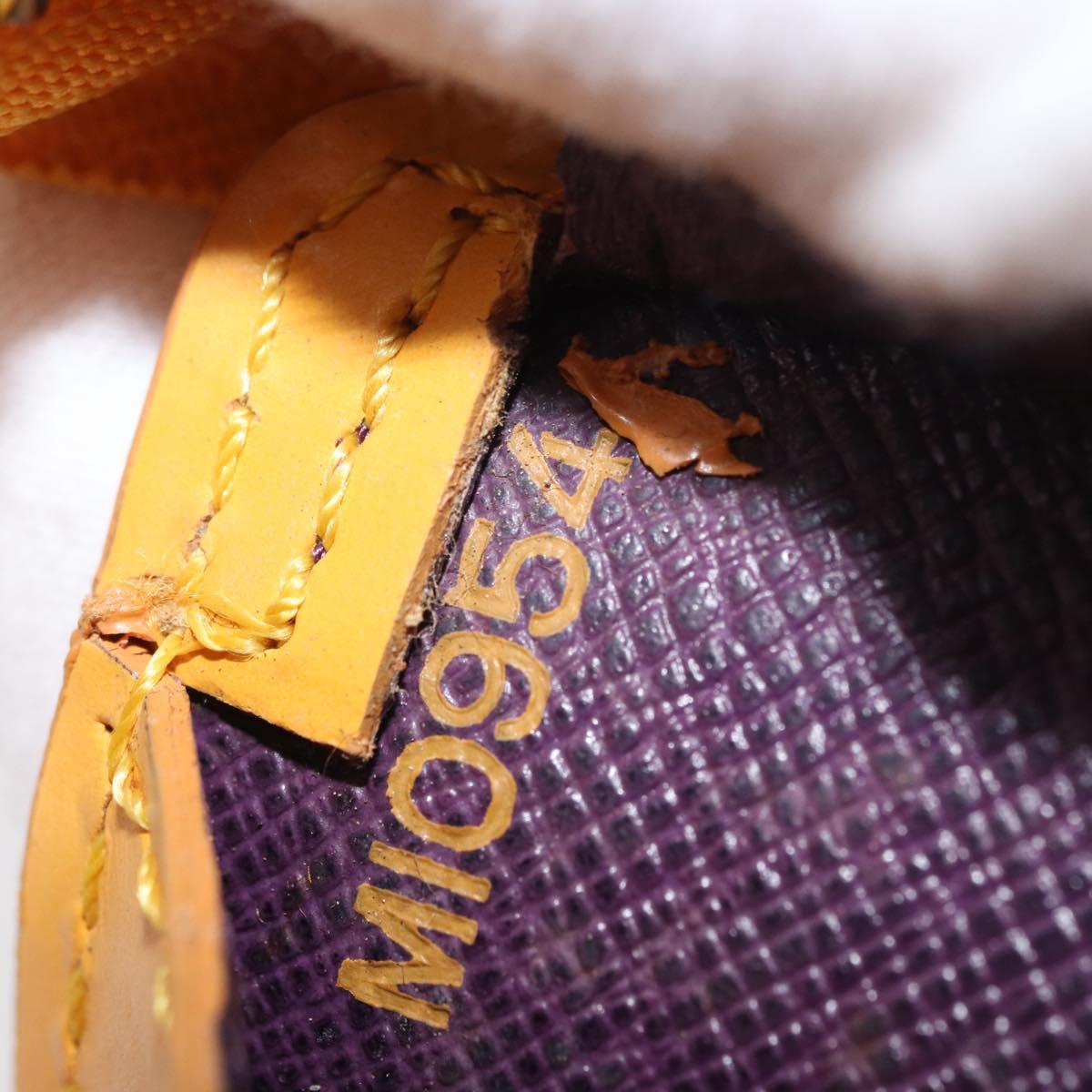 LOUIS VUITTON Epi Sac Triangle Hand Bag Yellow M52099 LV Auth 164363