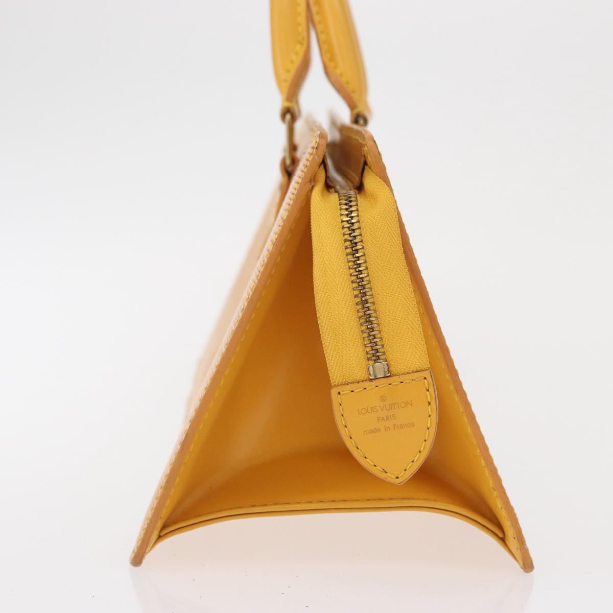 LOUIS VUITTON Epi Sac Triangle Hand Bag Yellow M52099 LV Auth 164363
