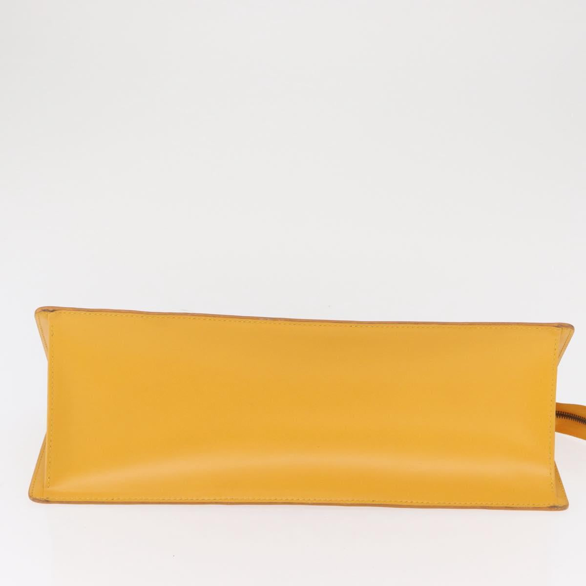 LOUIS VUITTON Epi Sac Triangle Hand Bag Yellow M52099 LV Auth 164363