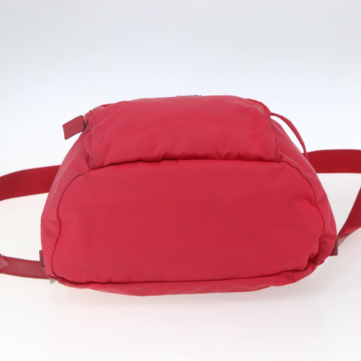 PRADA Backpack Nylon Pink Silver Auth 164369