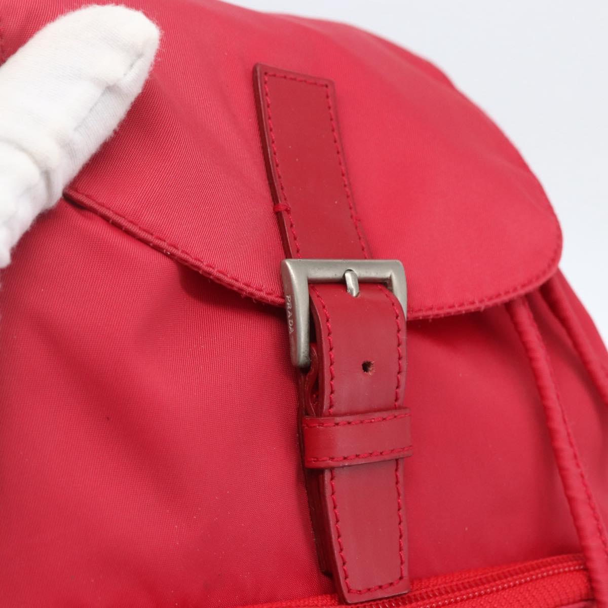 PRADA Backpack Nylon Pink Silver Auth 164369