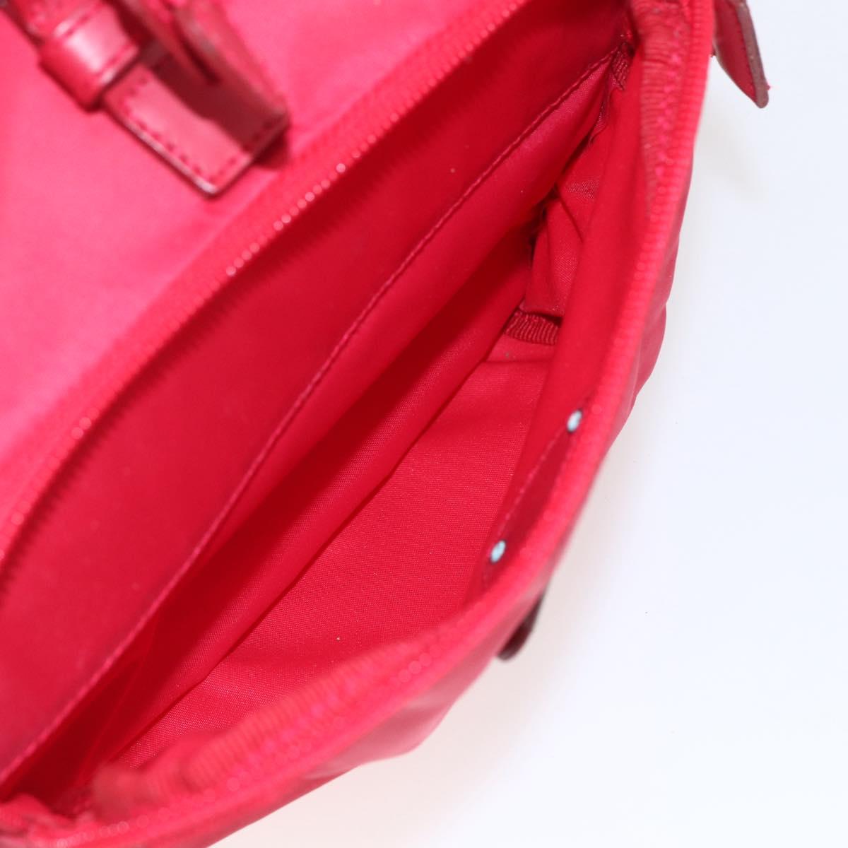 PRADA Backpack Nylon Pink Silver Auth 164369