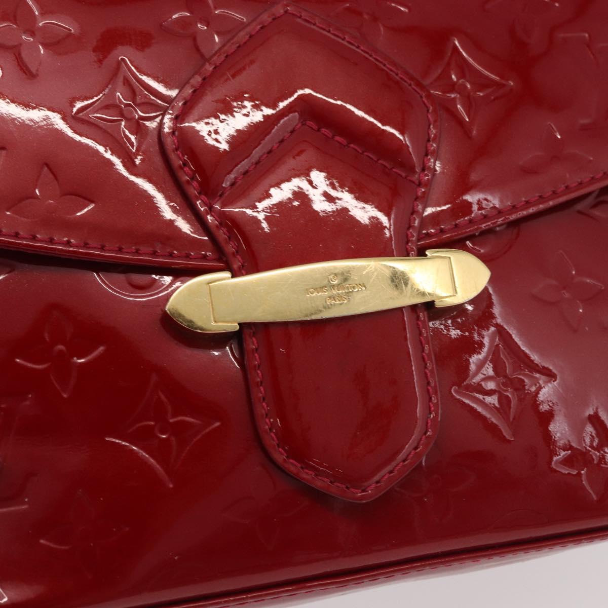 LOUIS VUITTON Vernis Bell Flower GM Bag Rouge Grunadine M91728 LV Auth 164379