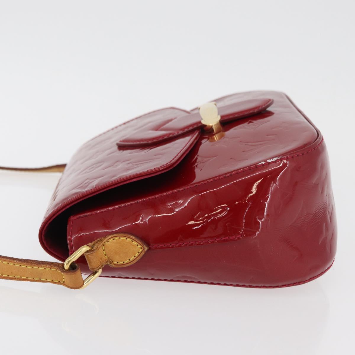 LOUIS VUITTON Vernis Bell Flower GM Bag Rouge Grunadine M91728 LV Auth 164379