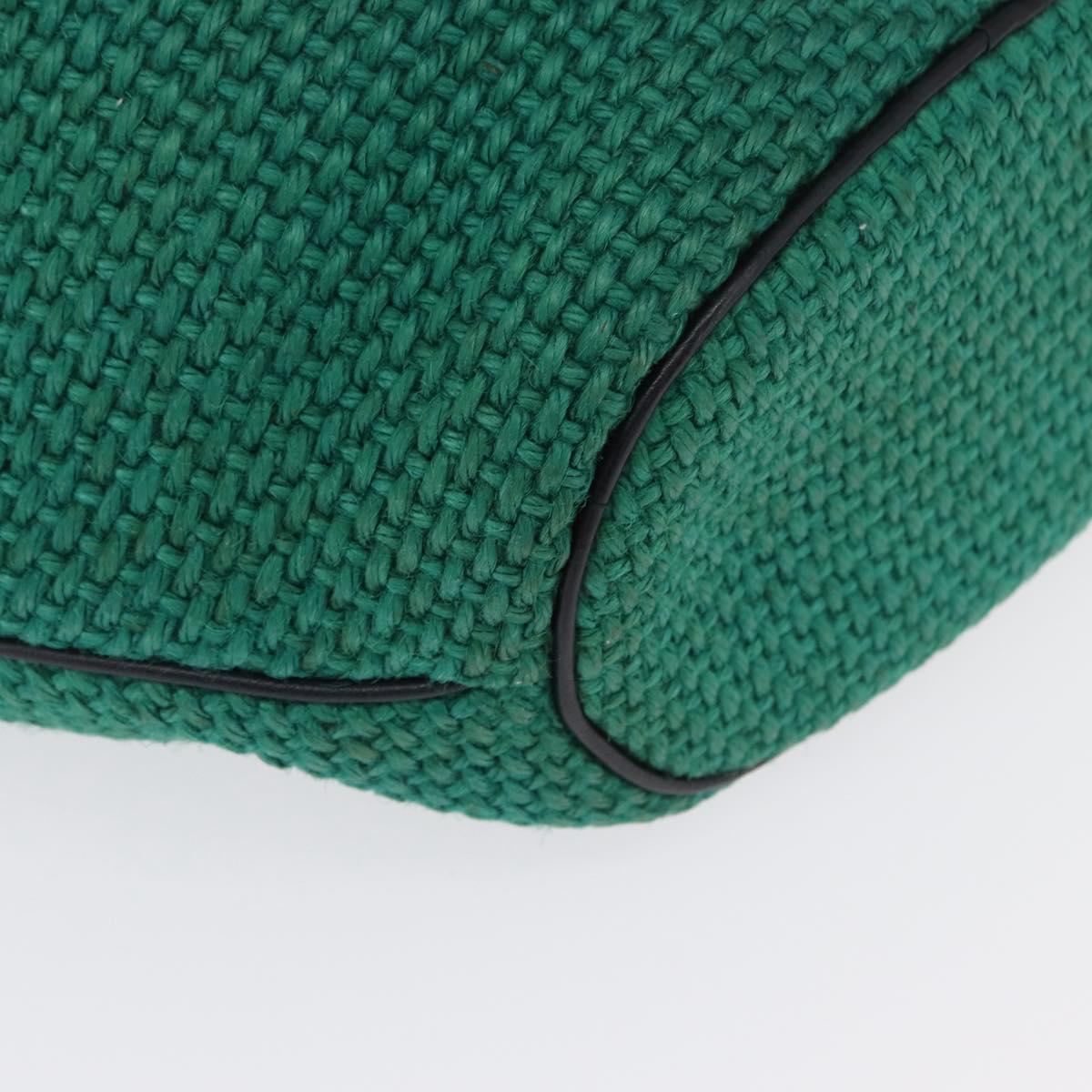 BOTTEGA VENETA Tote Bag Raffia Green Gold Auth 164393